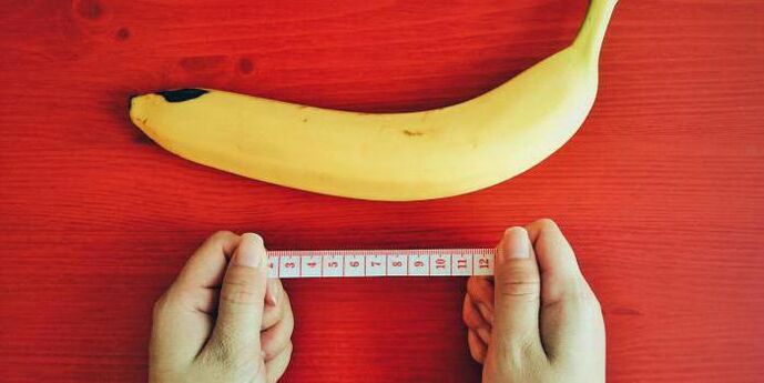 мерење пениса пре увећања на примеру банане
